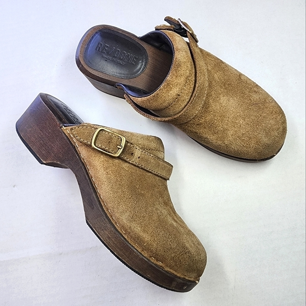 🌸 Re/Done | Suede‎ Clogs size 37